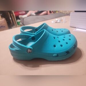 Crocs Classic Teal Blue Slip On Clogs ladies Size 8 Mens‎ 6
